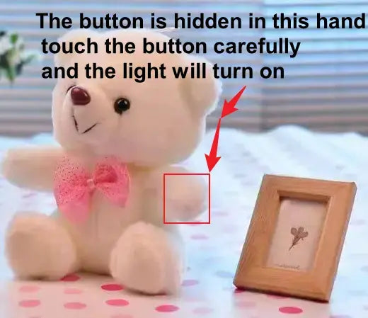 Girl baby toy Boy Dolls Lovely Soft LED Colorful Glowing Teddy Bear Stuffed Plush Toy Gifts For Birthday Fast delivery within 1-5 days