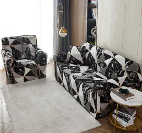 Printed Stretch Sofa Cover – Elastic Sofa Protector (1/2/3 Seater)