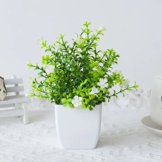 Artificial Flowers with Plastic Pots