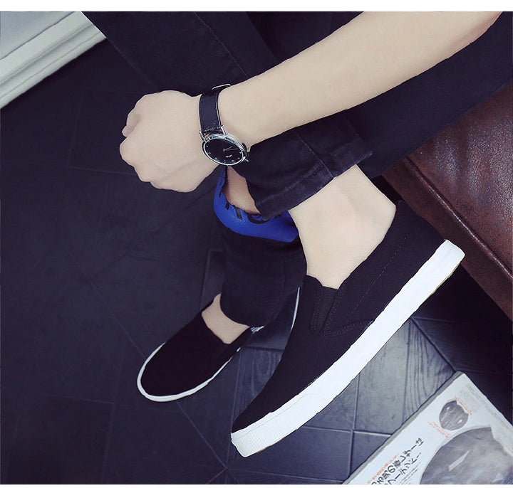 High score evaluation hot sale 40-47 canvas shoes flats shoes for men shoes loafers shoes for mens shoes sneakers shoes blue and black