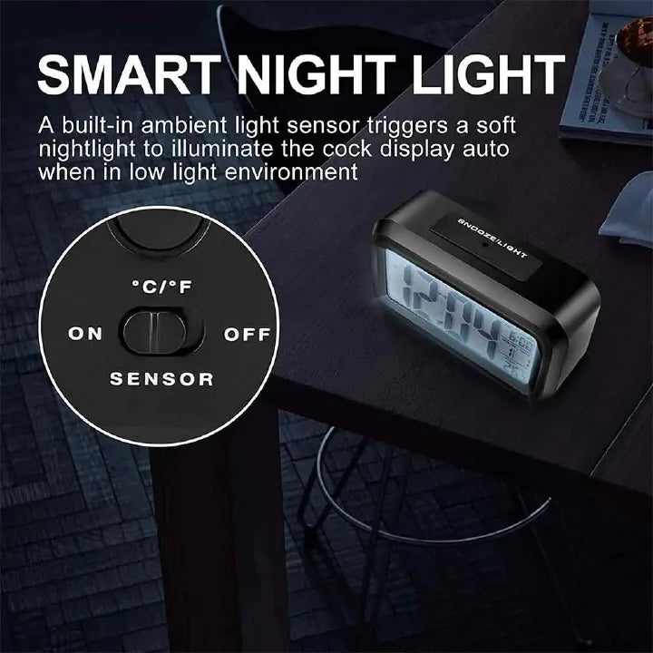 Digital Smart Alarm Clock – Table Clock with Calendar