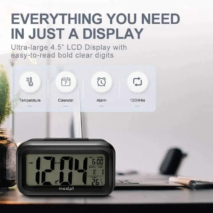 Digital Smart Alarm Clock – Table Clock with Calendar