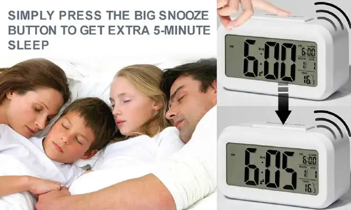 Digital Smart Alarm Clock – Table Clock with Calendar