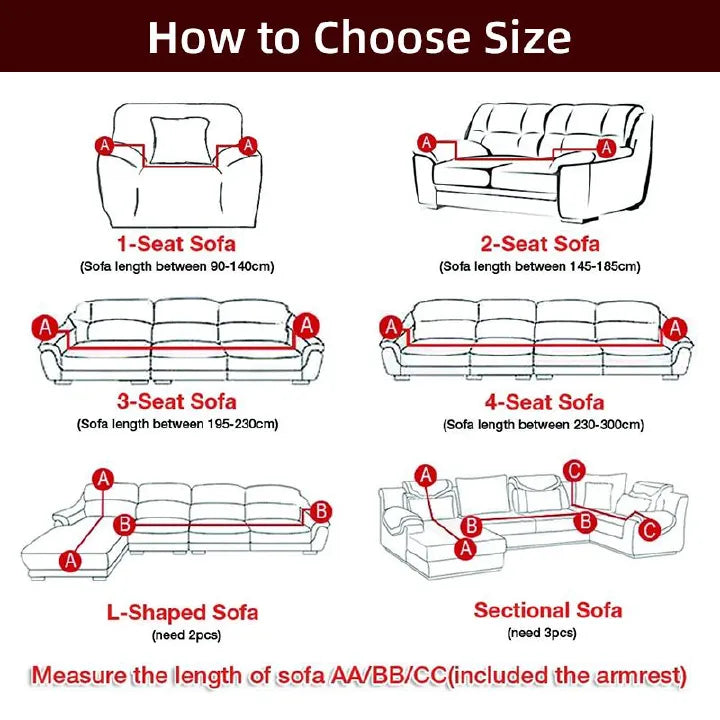 Stretch Plaid Sofa Slipcover – Elastic Geometric Couch Cover