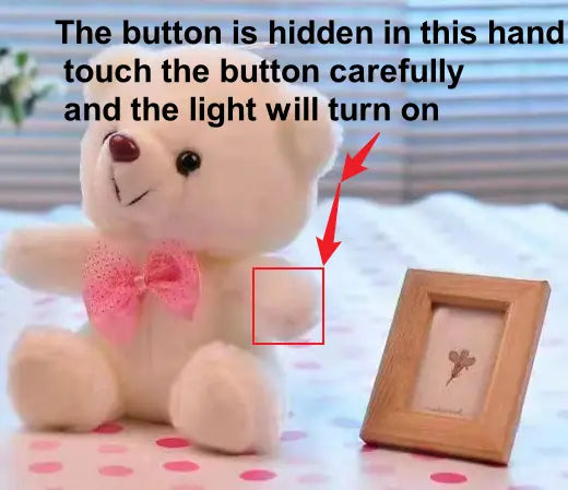Local fast delivery New Arrival boy Dolls Lovely Soft LED Colorful Glowing Teddy Bear Stuffed Plush Toy Gifts For Birthday girl baby toy