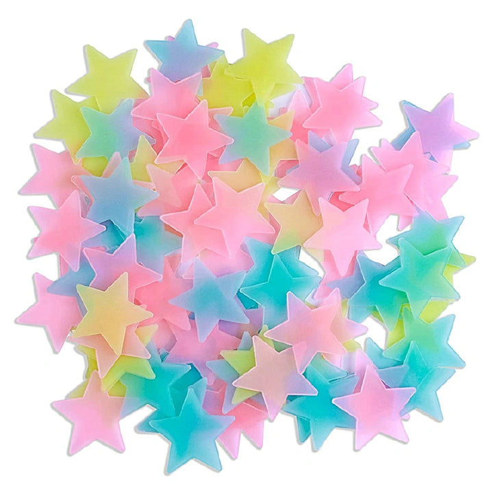 100PCS Luminous Glow Stars Wall Stickers – Kids Bedroom Home Decor