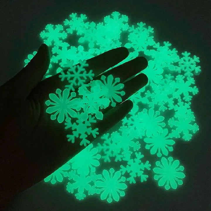 Home Decor Luminous Snowflake Wall Stickers – Glow in the Dark Decals