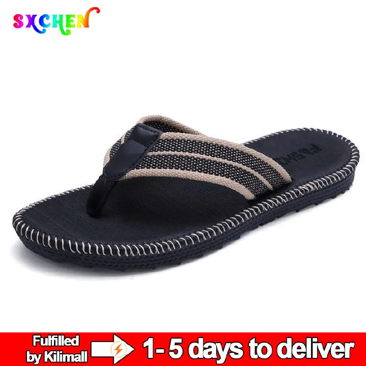 SXCHEN New Men's Shoes Light Flip Flops Boy Summer Slippers