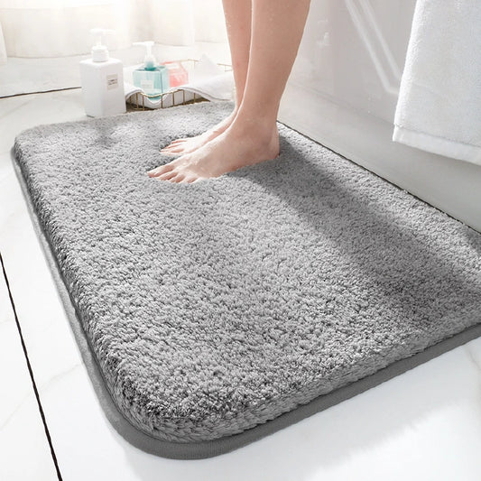 Extra Thick Chenille Bathroom Mat – Pile Fiber Carpet (Anti-Slip)