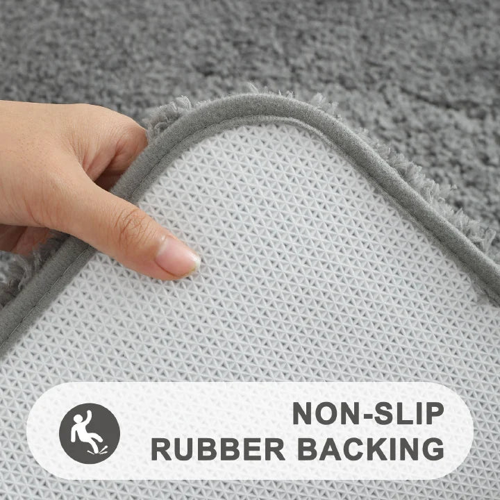 Extra Thick Chenille Bathroom Mat – Pile Fiber Carpet (Anti-Slip)