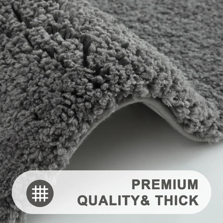 Extra Thick Chenille Bathroom Mat – Pile Fiber Carpet (Anti-Slip)