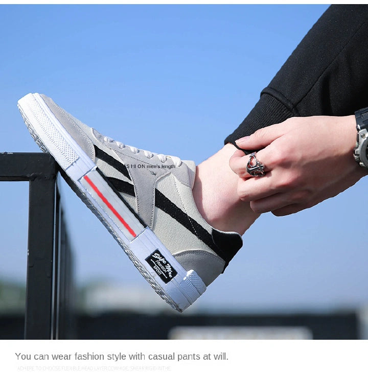 New men's shoes Breathable canvas shoes board shoes casual shoes student men's shoes Sneakers white shoes