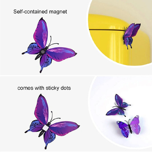 12PCS 3D Butterfly Rainbow Wall Stickers – PVC Decals