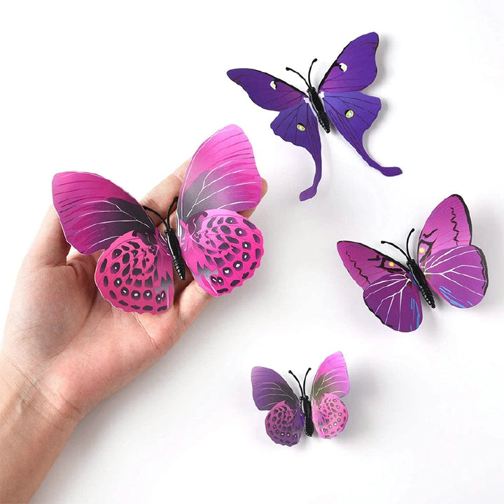 12PCS 3D Butterfly Rainbow Wall Stickers – PVC Decals
