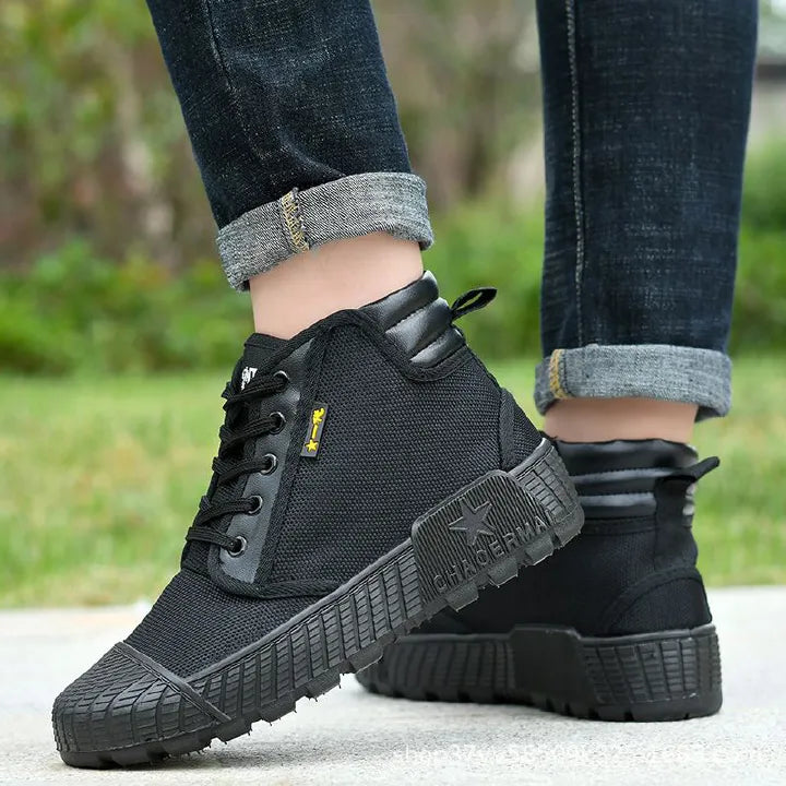 SXCHEN Men's Shoes Military Tactical Shoes
