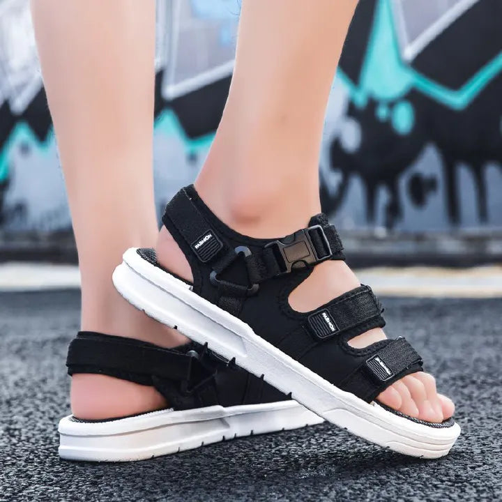 SXCHEN Men'S Shoes Sandals New Student Korean Style Trendy Sandals, Beach Shoes, Sports Open-Toe Slippers, Non-Slip Casual Sandals For Outer Wear