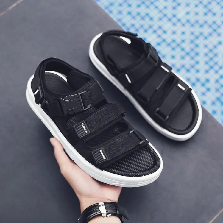 SXCHEN Men'S Shoes Sandals New Student Korean Style Trendy Sandals, Beach Shoes, Sports Open-Toe Slippers, Non-Slip Casual Sandals For Outer Wear