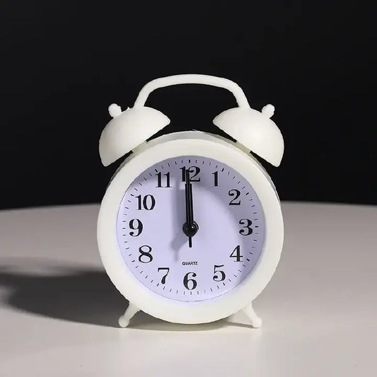 Quartz Alarm Clock – Double Bell Desk/Table Clock (Analog)