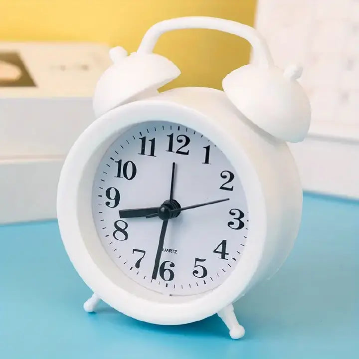 Quartz Alarm Clock – Double Bell Desk/Table Clock (Analog)