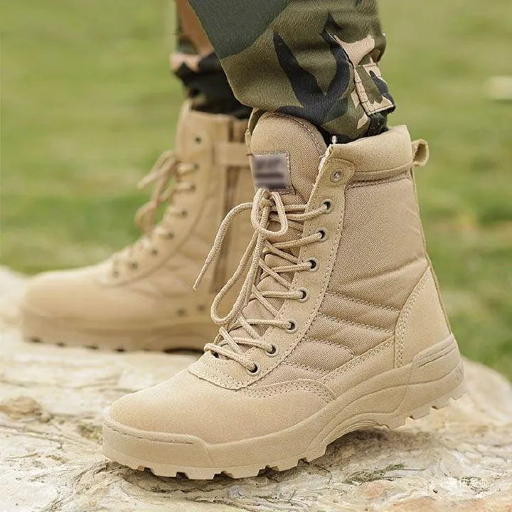 SXCHEN Men's Tactical Ankle Boots – Hiking / Combat Jungle Boots (EU41–EU45)