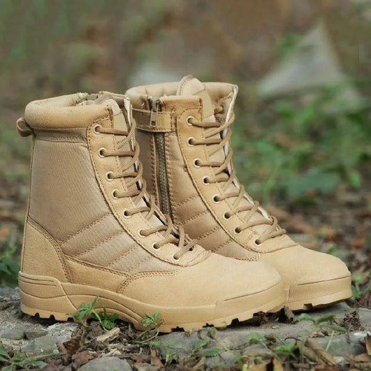 SXCHEN Men's Tactical Ankle Boots – Hiking / Combat Jungle Boots (EU41–EU45)