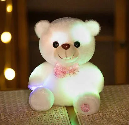 Girl baby toy Boy Dolls Lovely Soft LED Colorful Glowing Teddy Bear Stuffed Plush Toy Gifts For Birthday Fast delivery within 1-5 days