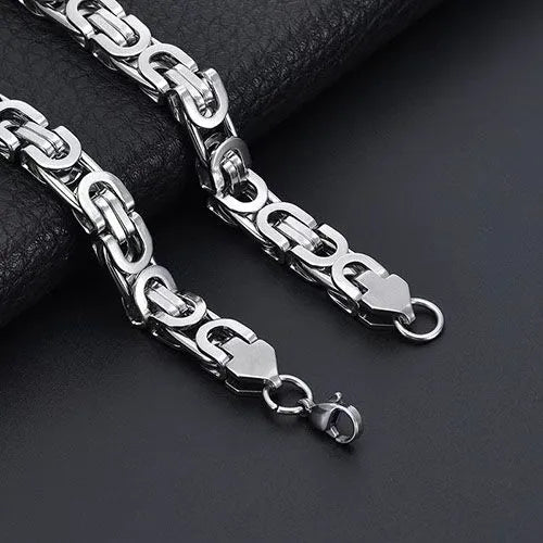 Stainless Steel Hip Hop Chain (Silver)