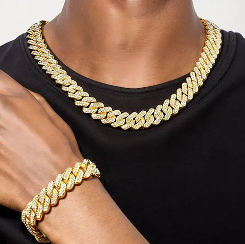 Miami Cuban Chain Necklace/Bracelet – 14mm Hip Hop Chain