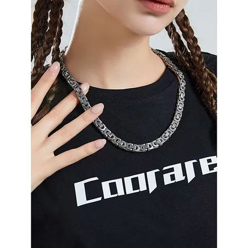 Stainless Steel Hip Hop Chain (Silver)