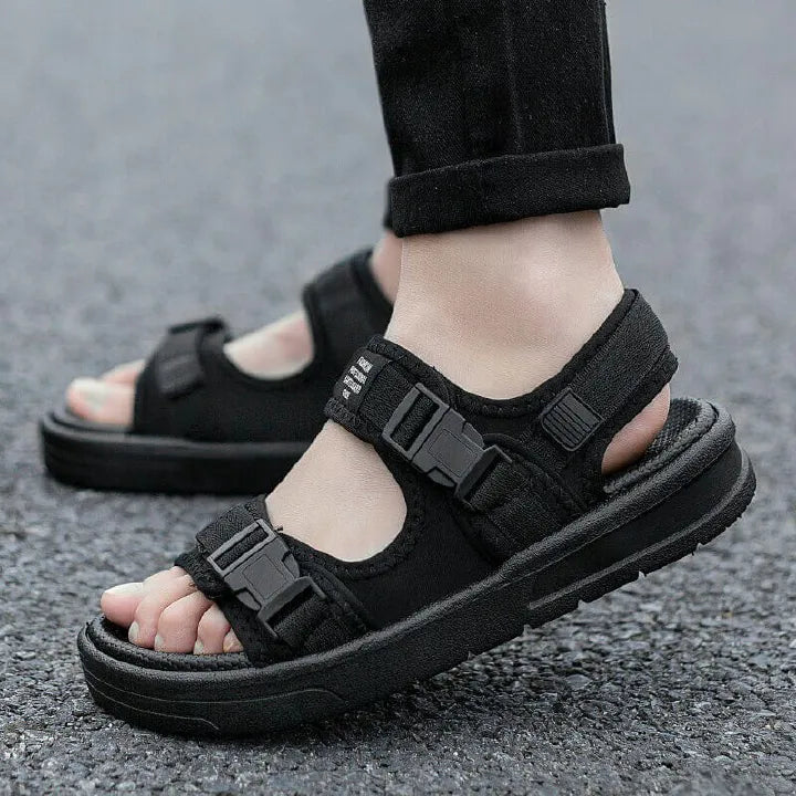 Men's sports sandals comfortable sneakers gentlemen's shoes breathable and anti-slip black