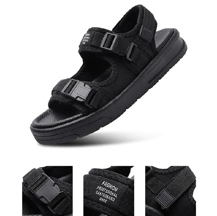 Men's sports sandals comfortable sneakers gentlemen's shoes breathable and anti-slip black
