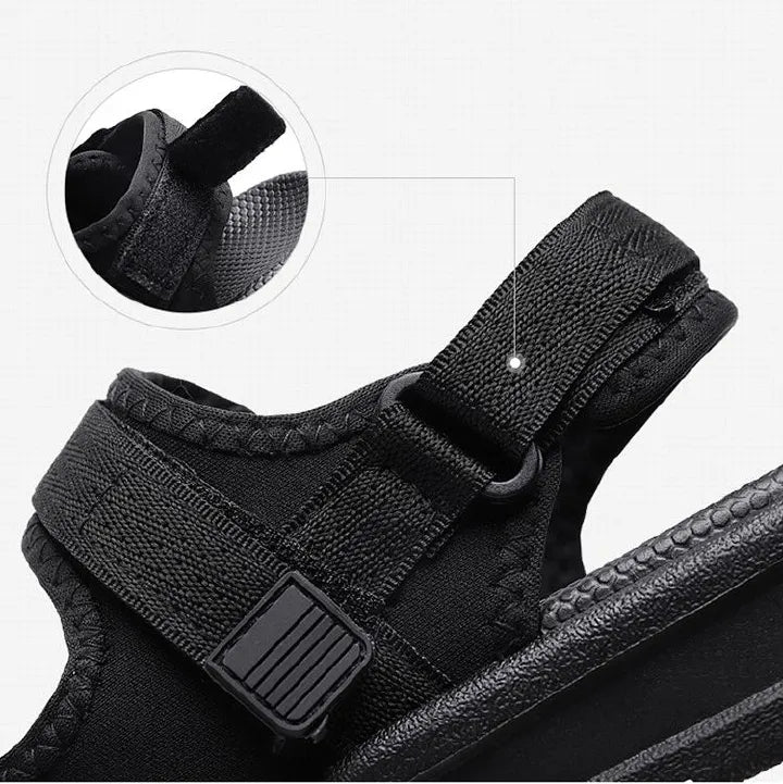 Men's sports sandals comfortable sneakers gentlemen's shoes breathable and anti-slip black