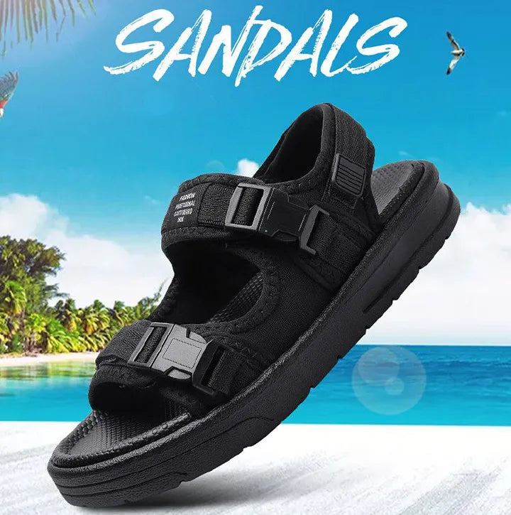 Men's sports sandals comfortable sneakers gentlemen's shoes breathable and anti-slip black