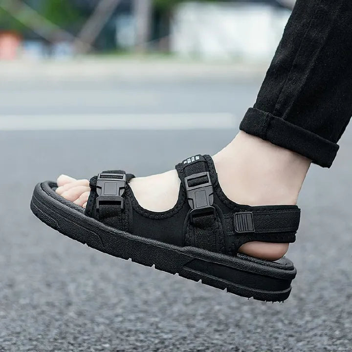 Men's sports sandals comfortable sneakers gentlemen's shoes breathable and anti-slip black