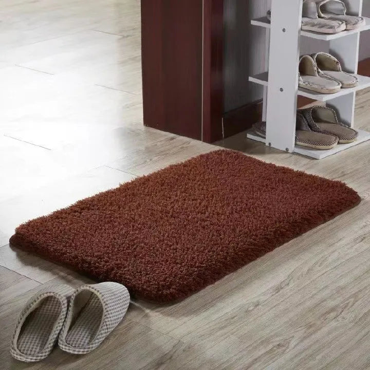Extra Thick Chenille Bathroom Mat – Pile Fiber Carpet (Anti-Slip)