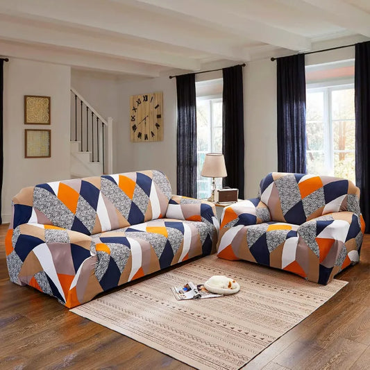 Printed Stretch Sofa Cover – Elastic Sofa Protector (1/2/3 Seater)