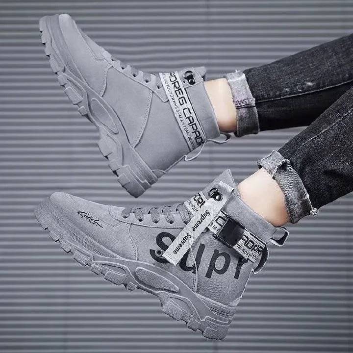 SXCHEN New Men’s Shoes Martin Boots