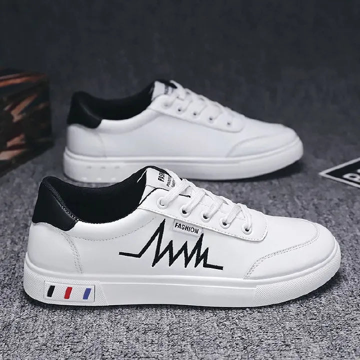 New arrival Leather Sneakers Sports shoes Men's Shoes Rubber shoes Skate shoes Walking shoes Versatile casual sneakers white#2