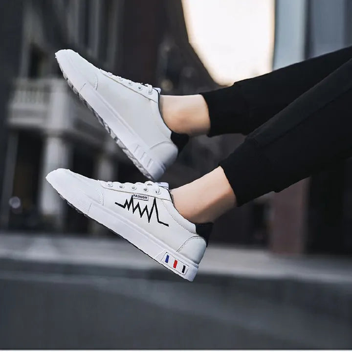 New arrival Leather Sneakers Sports shoes Men's Shoes Rubber shoes Skate shoes Walking shoes Versatile casual sneakers white#2