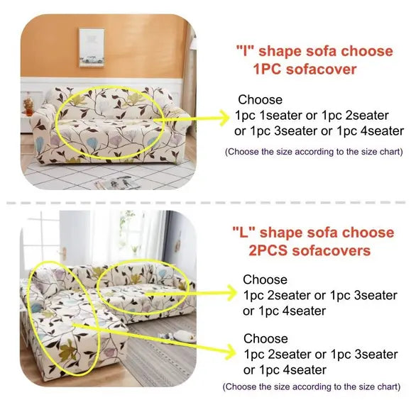 Sofa Slipcover Set – Stretch Fabric Sofa Covers (1/2/3 Seater)