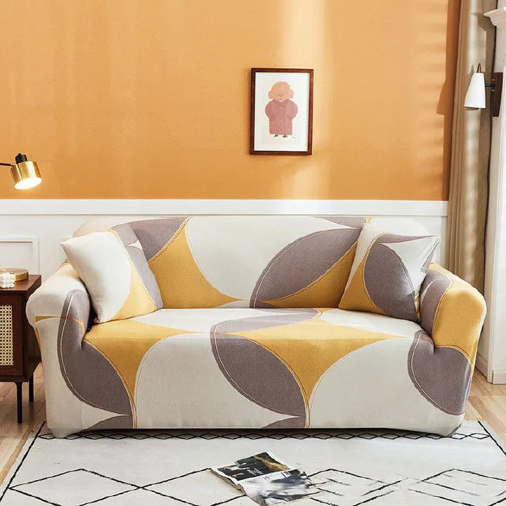 Printed Stretch Sofa Cover – Elastic Sofa Protector (1/2/3 Seater)