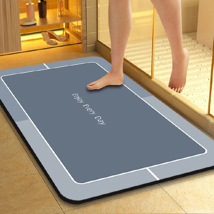 Quick-Dry Non-Slip Floor Mat – Water Absorbent Kitchen/Bath Rug