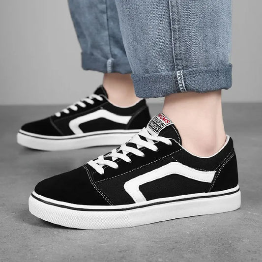 Size 46 to 41 Men shoes black sneakers casual canvas shoes unisex shoes