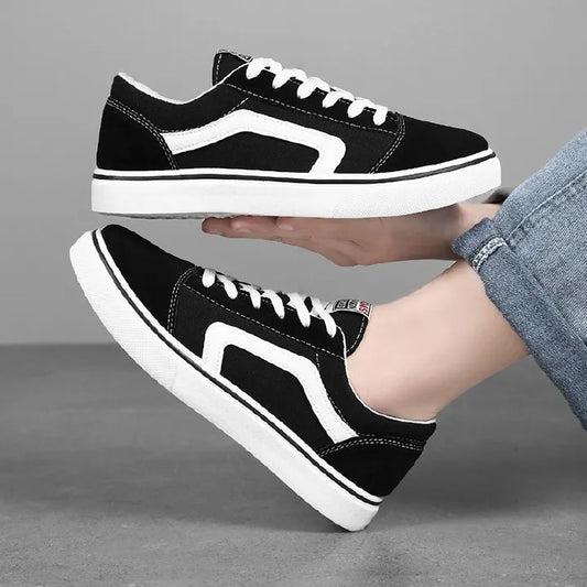 Size 46 to 41 Men shoes black sneakers casual canvas shoes unisex shoes