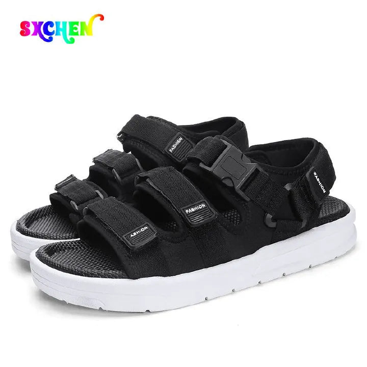 SXCHEN Men'S Shoes Sandals New Student Korean Style Trendy Sandals, Beach Shoes, Sports Open-Toe Slippers, Non-Slip Casual Sandals For Outer Wear