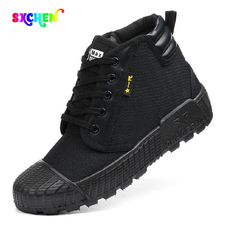 SXCHEN Men's Shoes Military Tactical Shoes