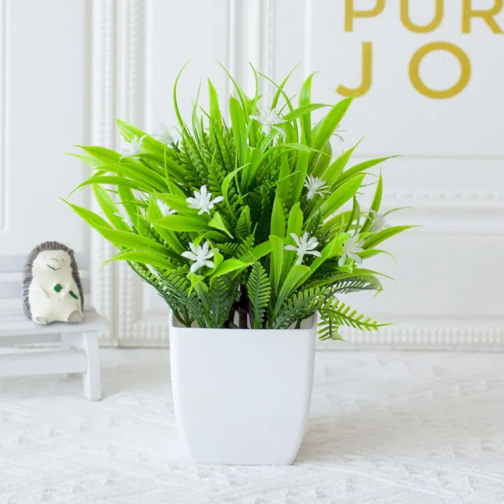 Artificial Flowers with Plastic Pots