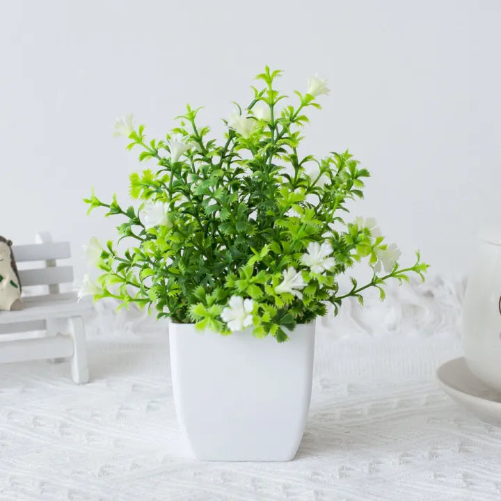 Artificial Flowers with Plastic Pots