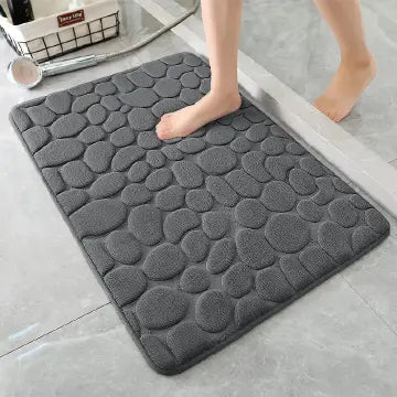 Pebbles Memory Foam Floor Mat – Absorbent Anti-Slip Door/Bathroom Rug