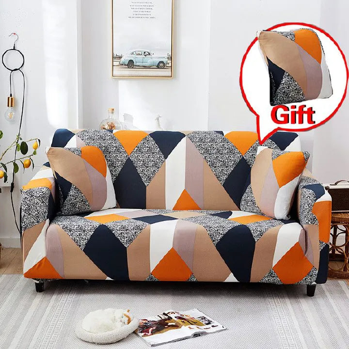 Printed Stretch Sofa Cover – Elastic Couch Cover (1/2/3/4 Seater)